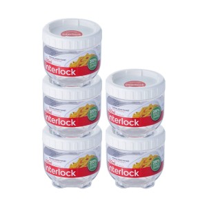 Locknlock Round 500ml x 5 - Interlock Set | VTK-459836