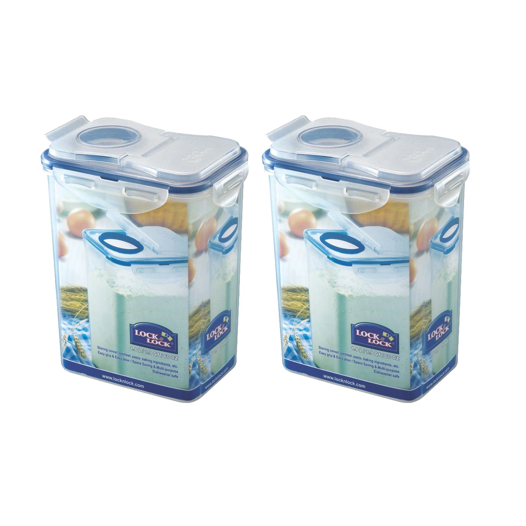 Locknlock 1.8ltr x 2 - Flip Lid Set | FVK-528346