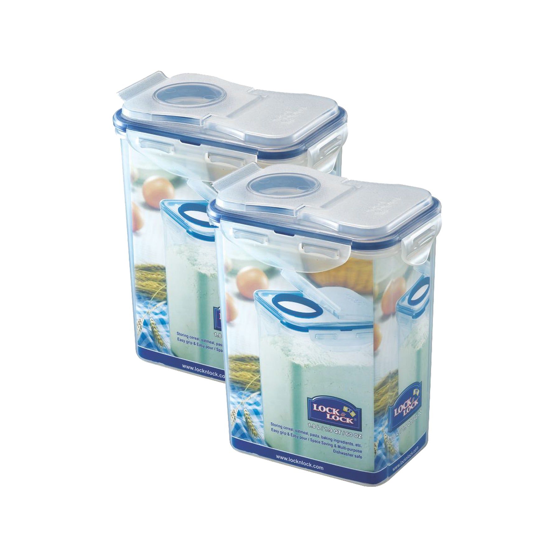 Locknlock 1.8ltr x 2 - Flip Lid Set | FVK-528346