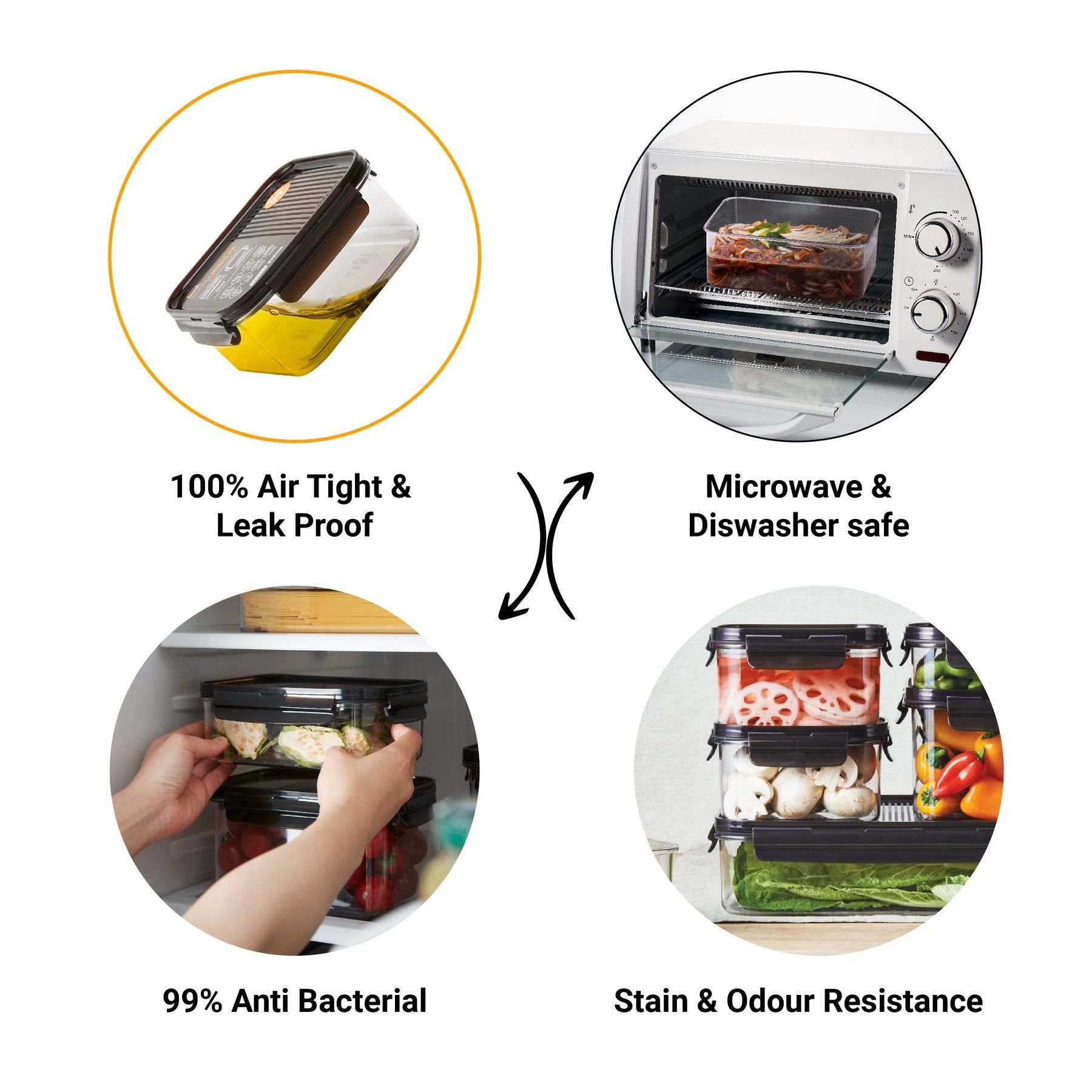 Locknlock Air & Liquid Tight Extra Large Rectangular Modular Container | QHD-327806