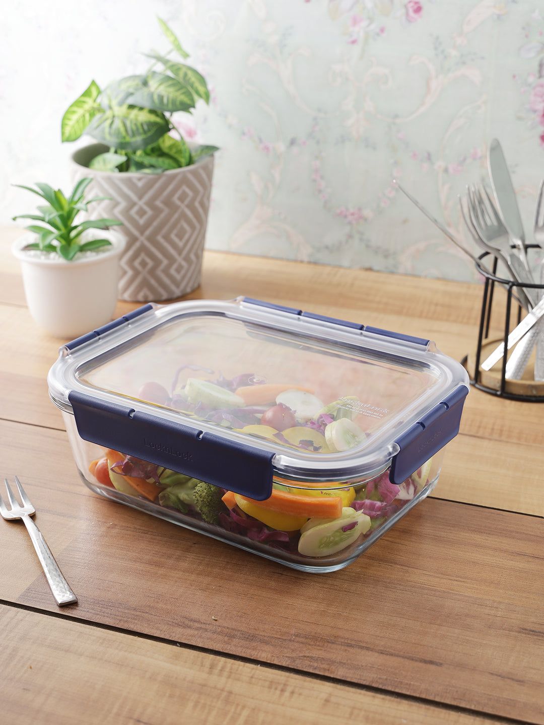 Locknlock Air & Liquid Tight Glass Food Storage Container, 2ltr | ITO-124089