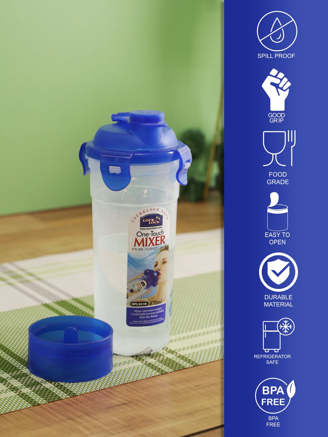 Locknlock Aqua Shaker/Mixer - 470ml | SWU-378650