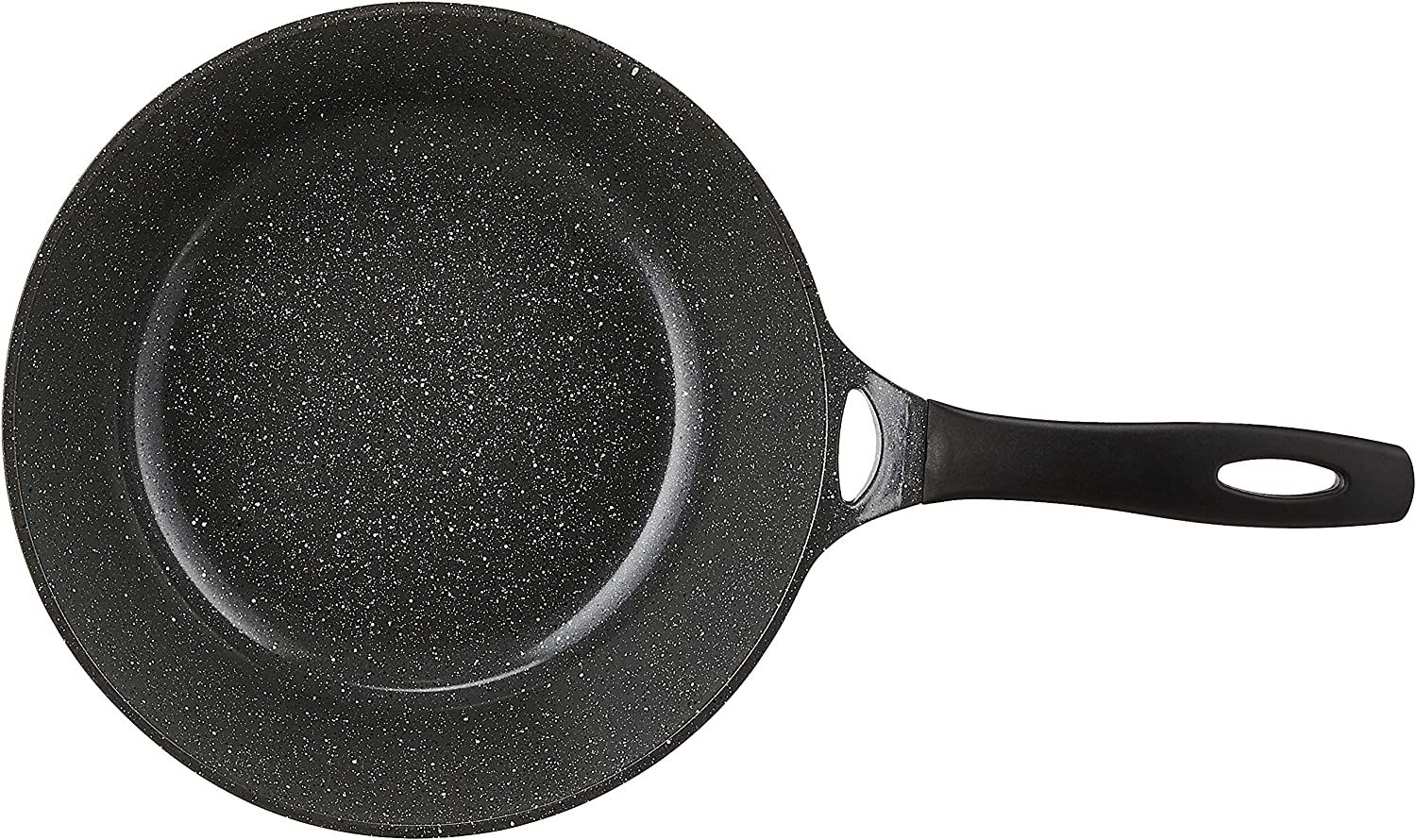 Locknlock Ceramic Marble Coating Stone Wok With Lid, 28 Cm, Grey | PKN-532498