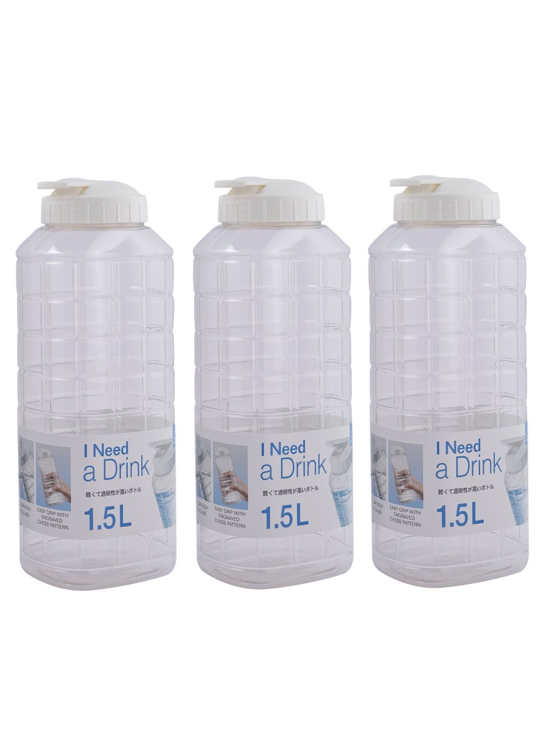 Locknlock Chess Bottle - 1.5ltr (Pack Of 3) | ZHU-203615