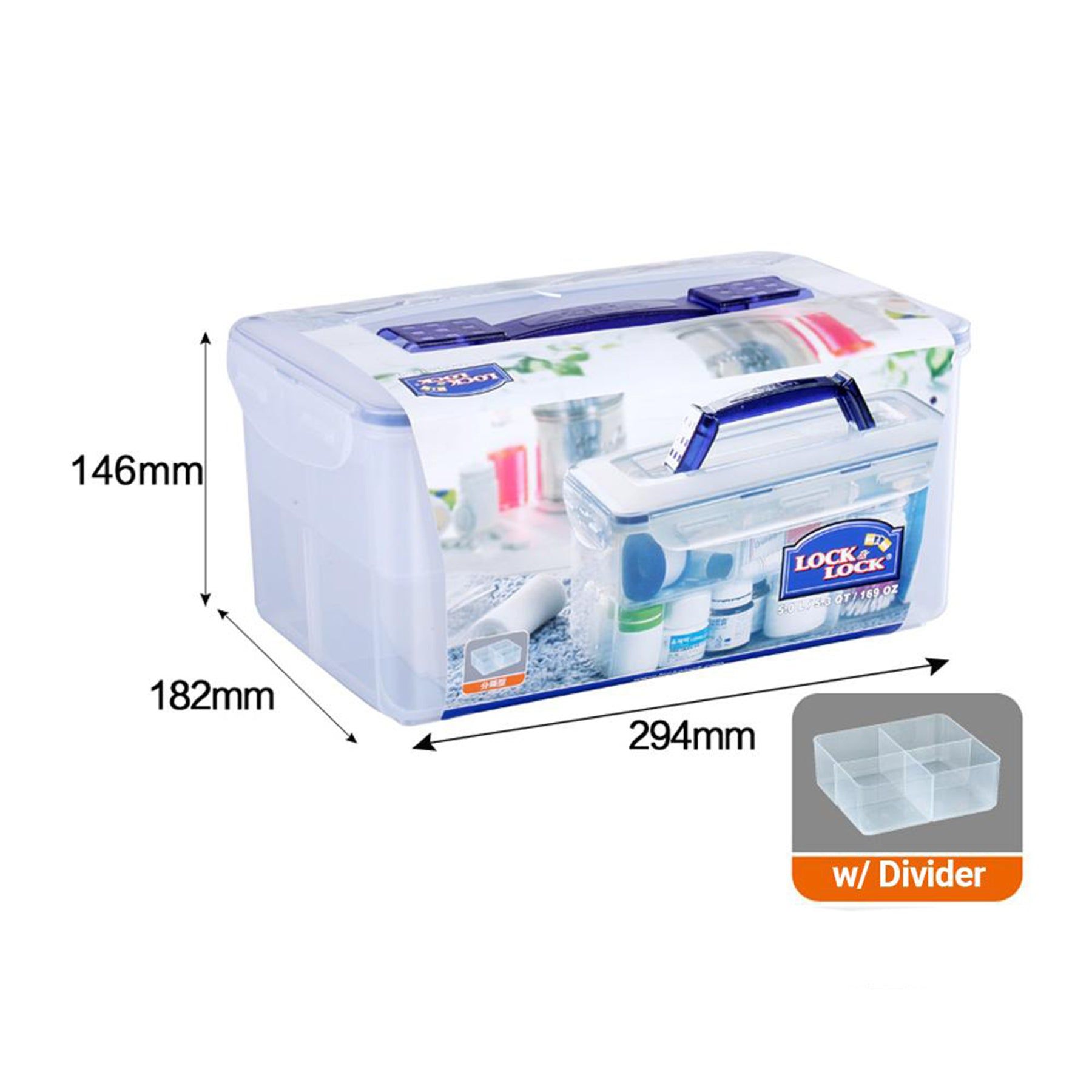 Locknlock Classic First Aid Kit Box - 5ltr | GTW-839074