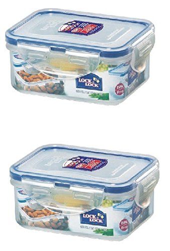 Locknlock Classic Polypropylene Food Container, 350ml, Set Of 2 | QXG-708546