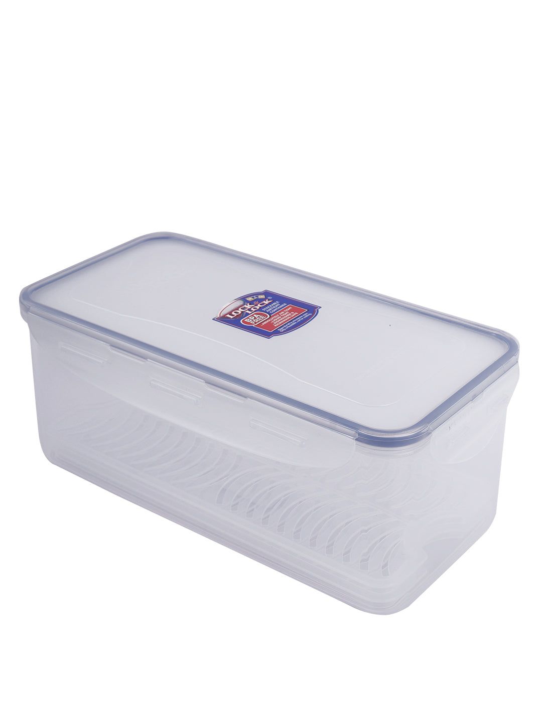 Locknlock Classics Large Flat Oblong Food Container With Tray, Transparent | DGB-257089