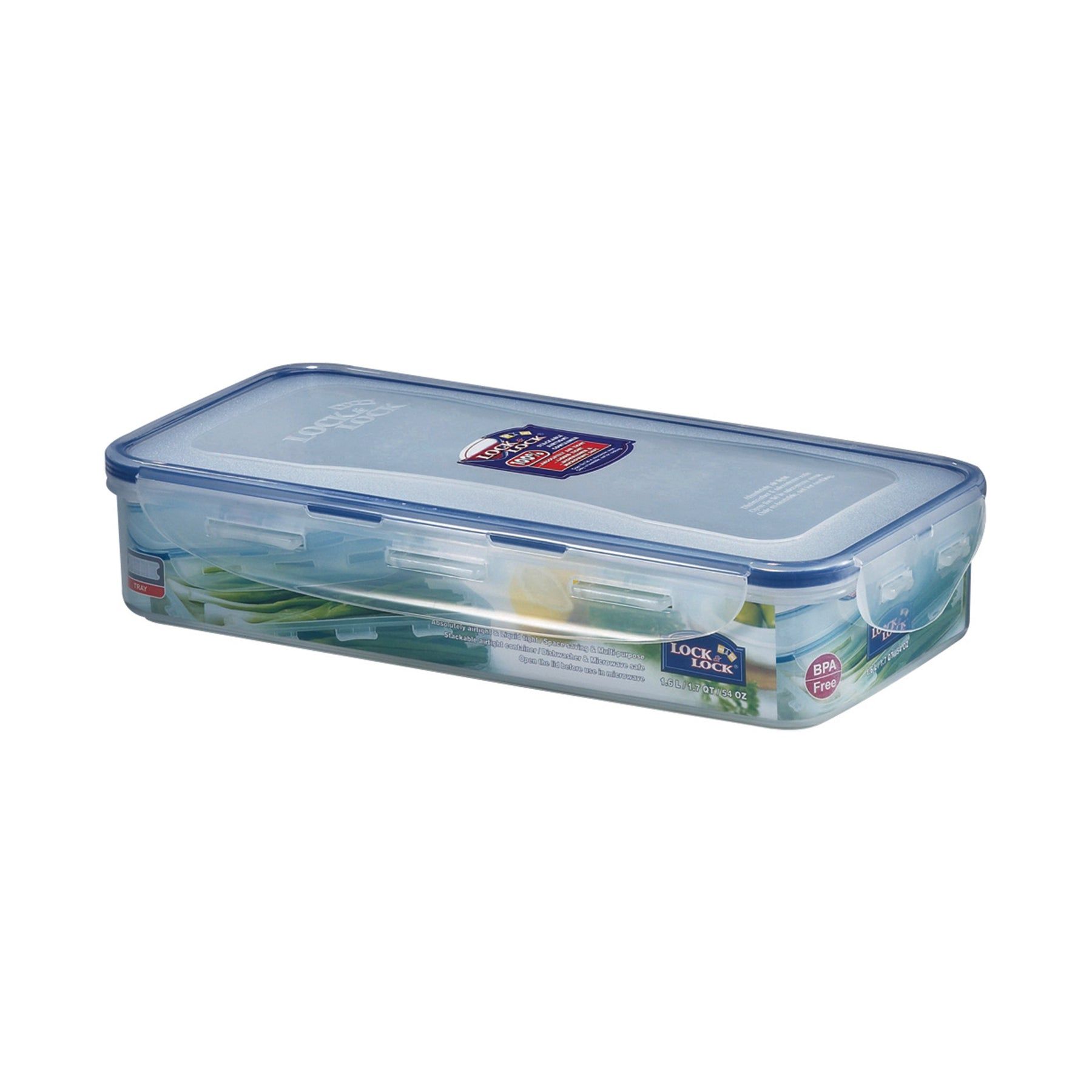 Locknlock Classics Medium Flat Oblong Food Container With Leak Proof Locking Lid And Tray | VWI-813064