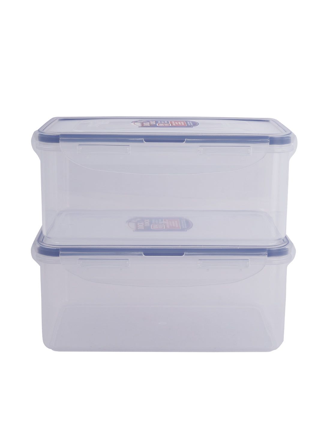 Locknlock Classics Rectangular Plastic Airtight Food Storage Container, 1.4 Liter, Set Of 2 | JLD-192306