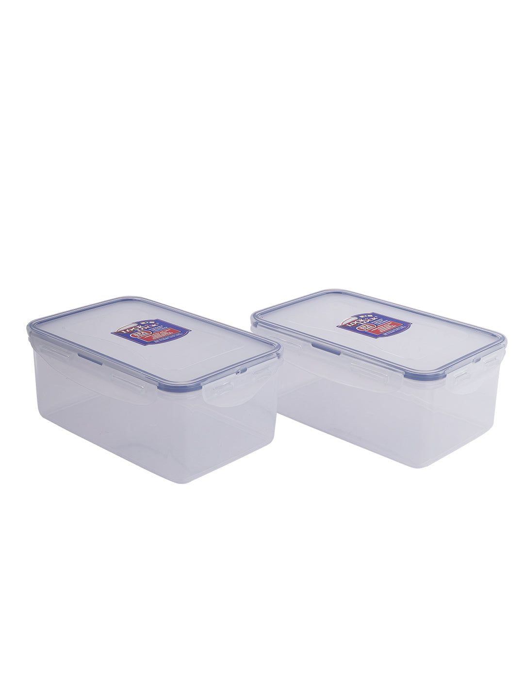 Locknlock Classics Rectangular Plastic Airtight Food Storage Container, 1.4 Liter, Set Of 2 | JLD-192306