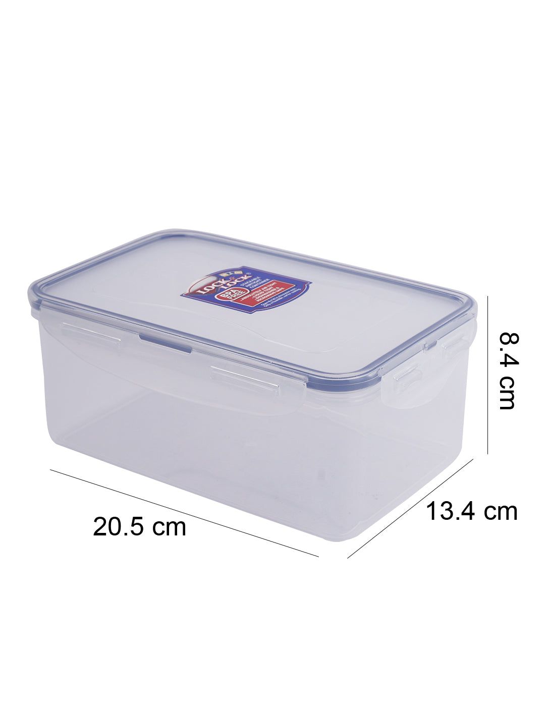 Locknlock Classics Rectangular Plastic Airtight Food Storage Container, 1.4 Liter, Set Of 2 | JLD-192306