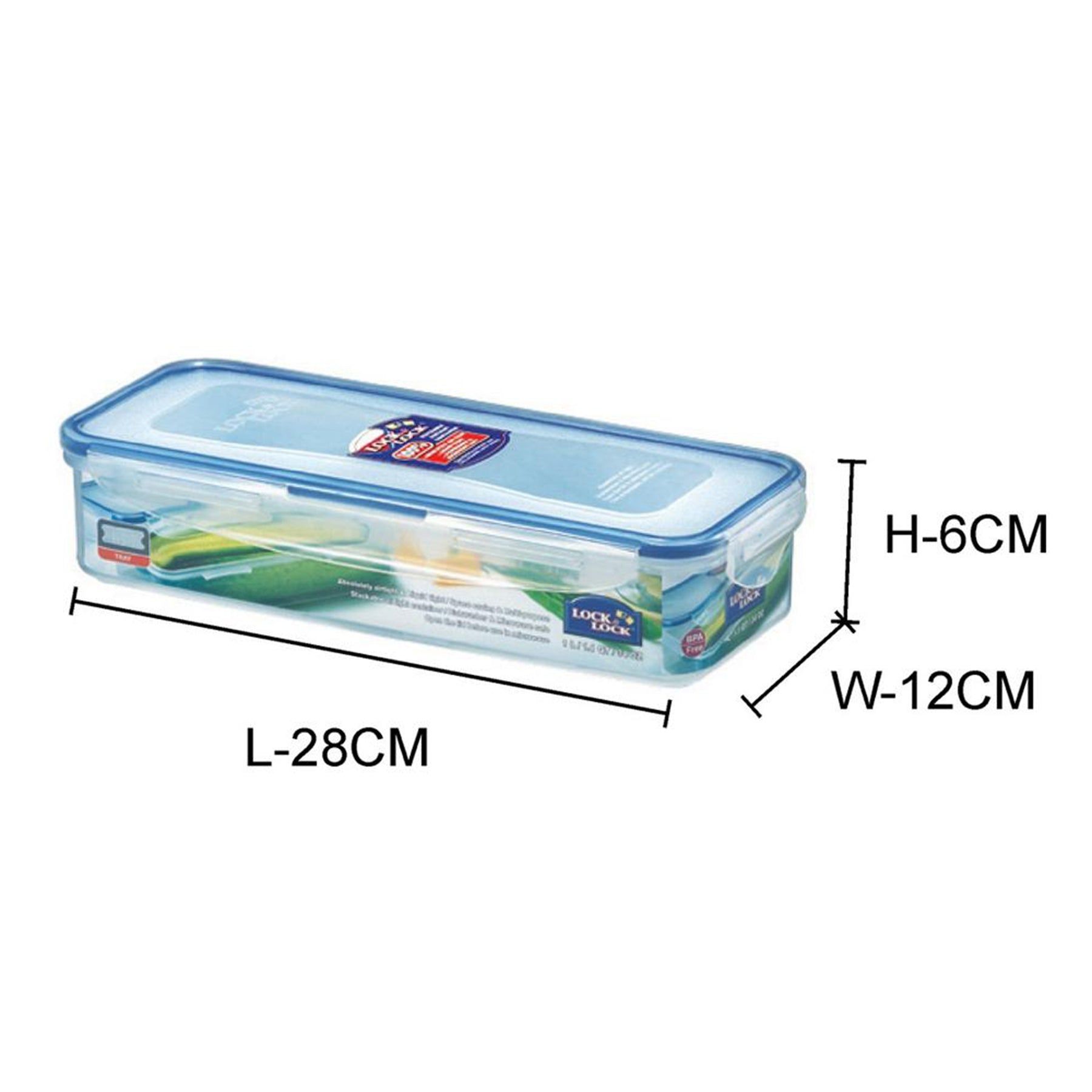 Locknlock Classics Small Flat Oblong Food Container With Leak Proof Locking Lid And Tray | UFV-268970