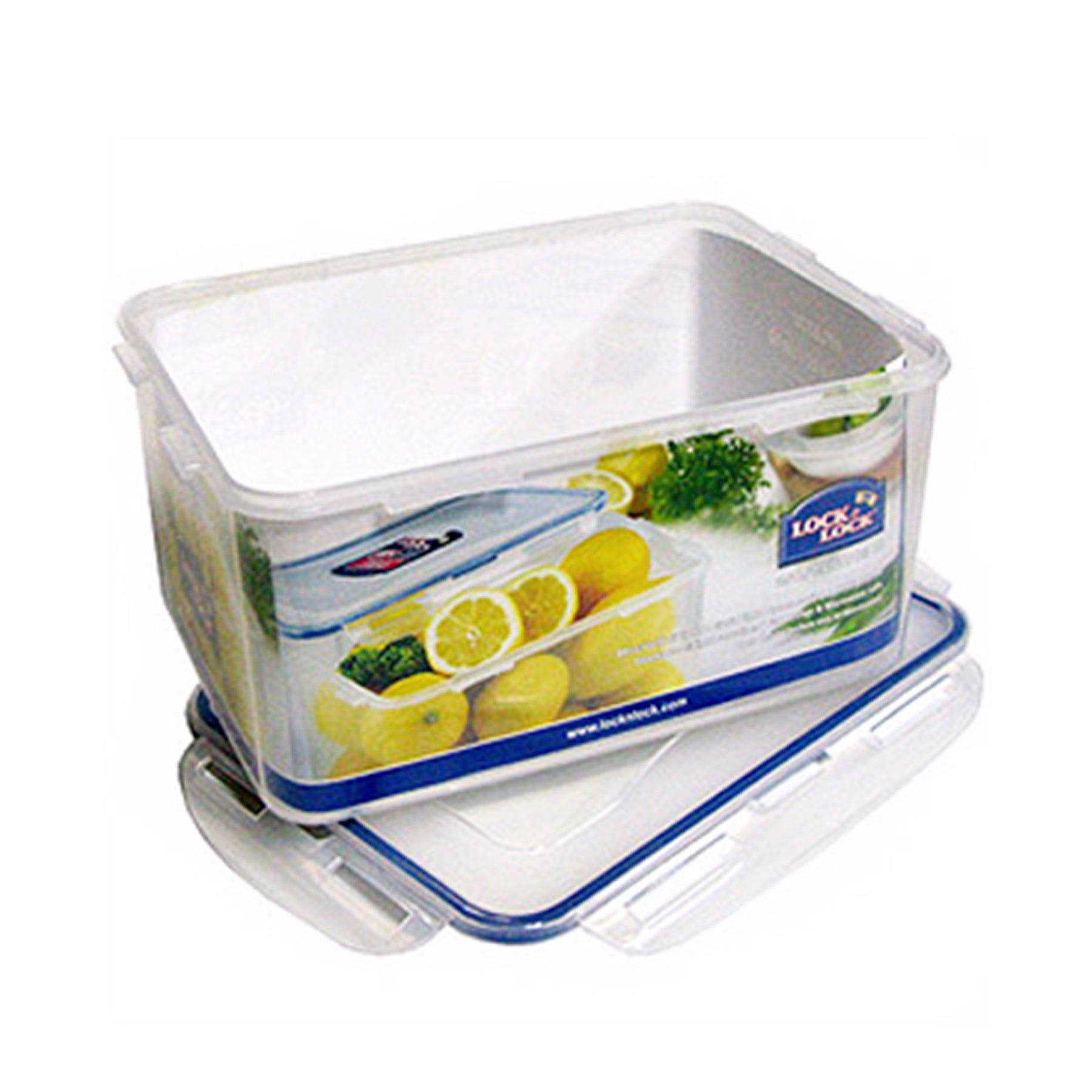 Locknlock Classics Small Tall Oblong Food Container With Tray, Transparent | SZA-069735