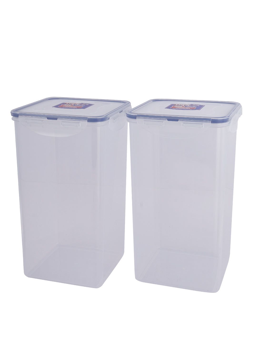 Locknlock Classics Square Plastic Airtight Food Storage Container, 4 Liter, Set Of 2 | RIT-750142