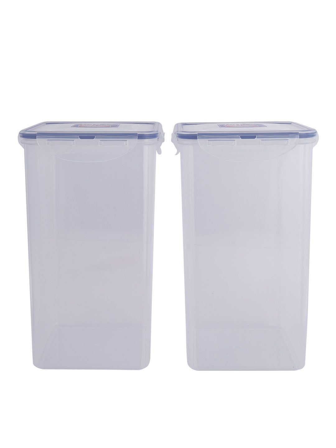 Locknlock Classics Square Plastic Airtight Food Storage Container, 4 Liter, Set Of 2 | RIT-750142