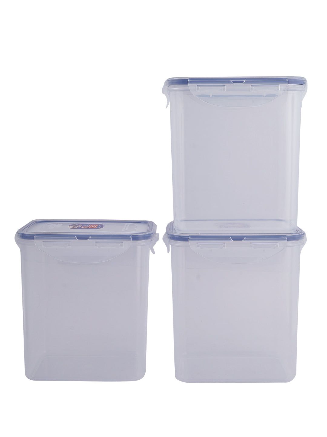 Locknlock Classics Tall Rectangular Plastic Airtight Food Storage Container, 1.5 Liter, Set Of 3 | IHS-257913