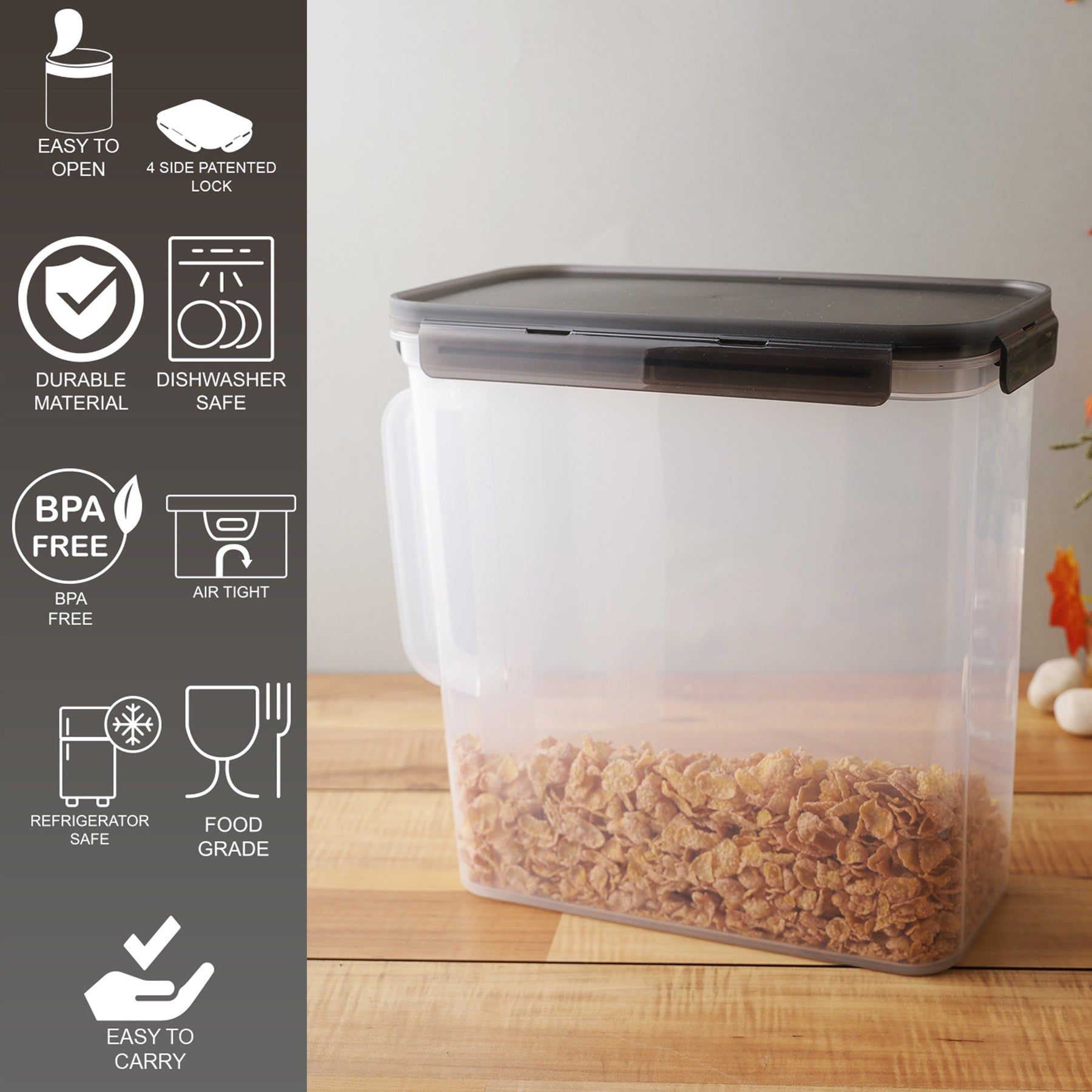 Locknlock Hermetic Pantry Food Container With Air Tight Locking | 9.6ltr | GFA-782104