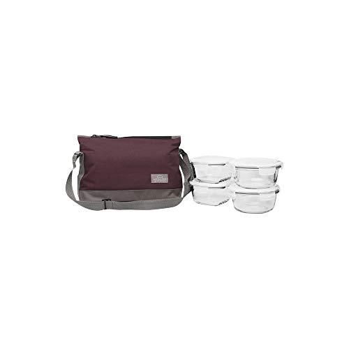 Locknlock Lunch Box With Zipper Closure Lunch Bag Set Of 4 Brown | JOQ-538794