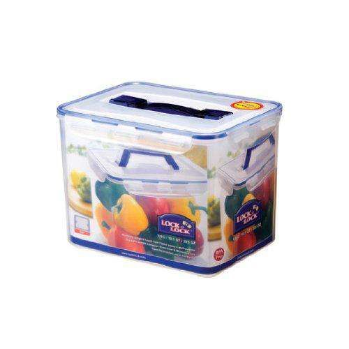 Locknlock Medium Storage Container With Grab Handles And Trey, Transparent | WAM-179503