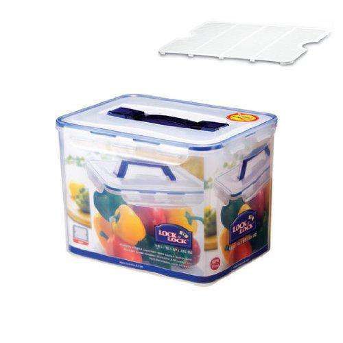 Locknlock Medium Storage Container With Grab Handles And Trey, Transparent | WAM-179503