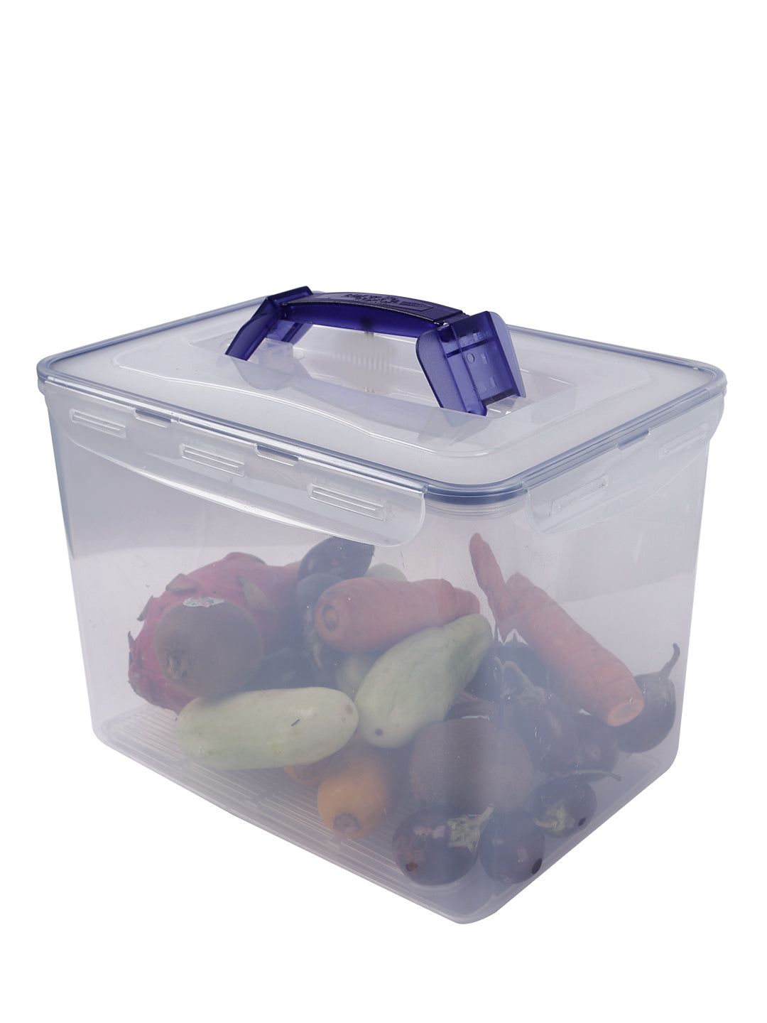 Locknlock Medium Storage Container With Grab Handles And Trey, Transparent | WAM-179503