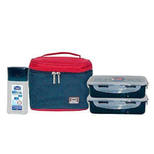 Locknlock Plastic Lunch Box Set With Bag, 3-pieces | ENC-927365