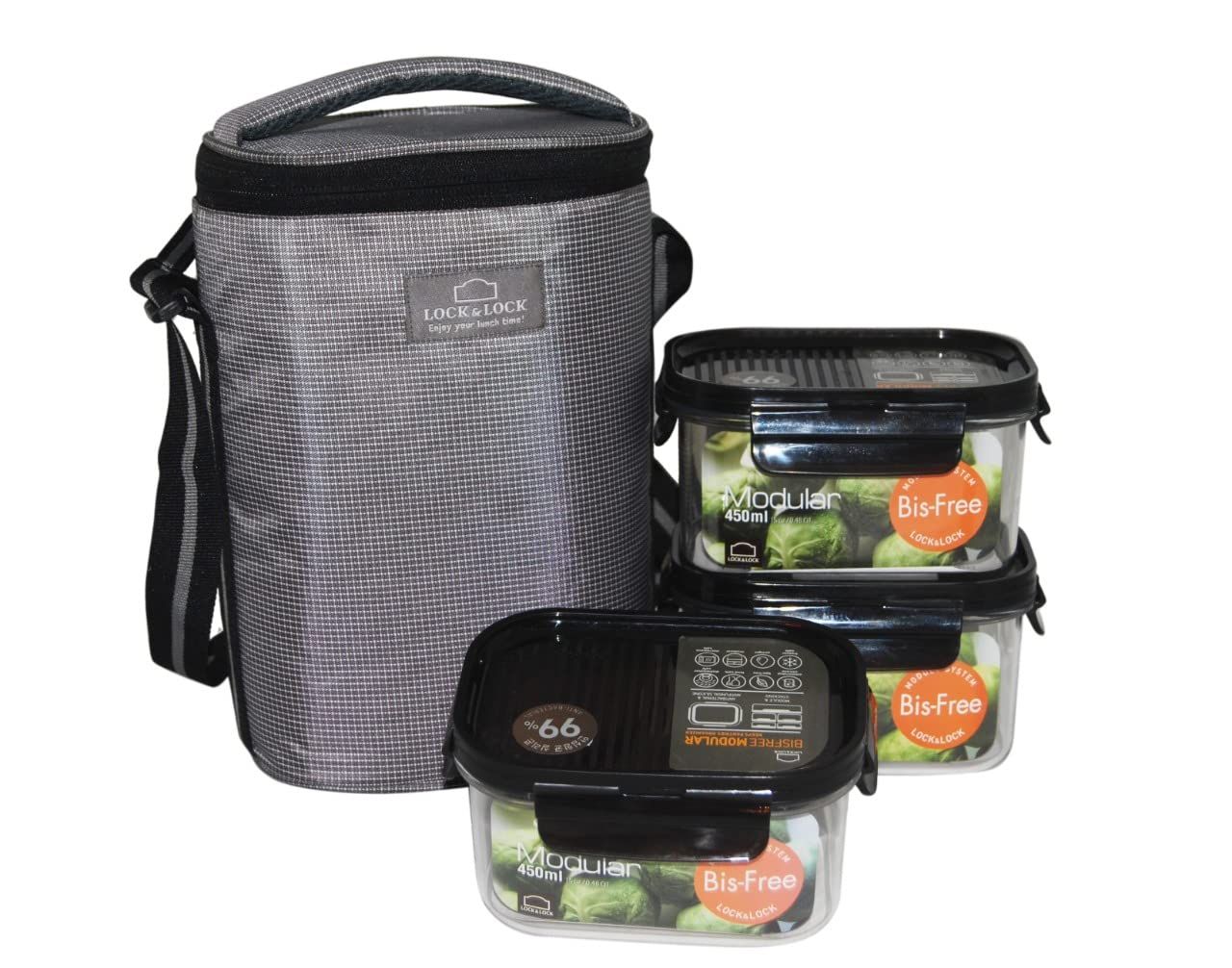 Locknlock Premium Plastic Lunch Bag - Pack Of 2 | BSL-216905