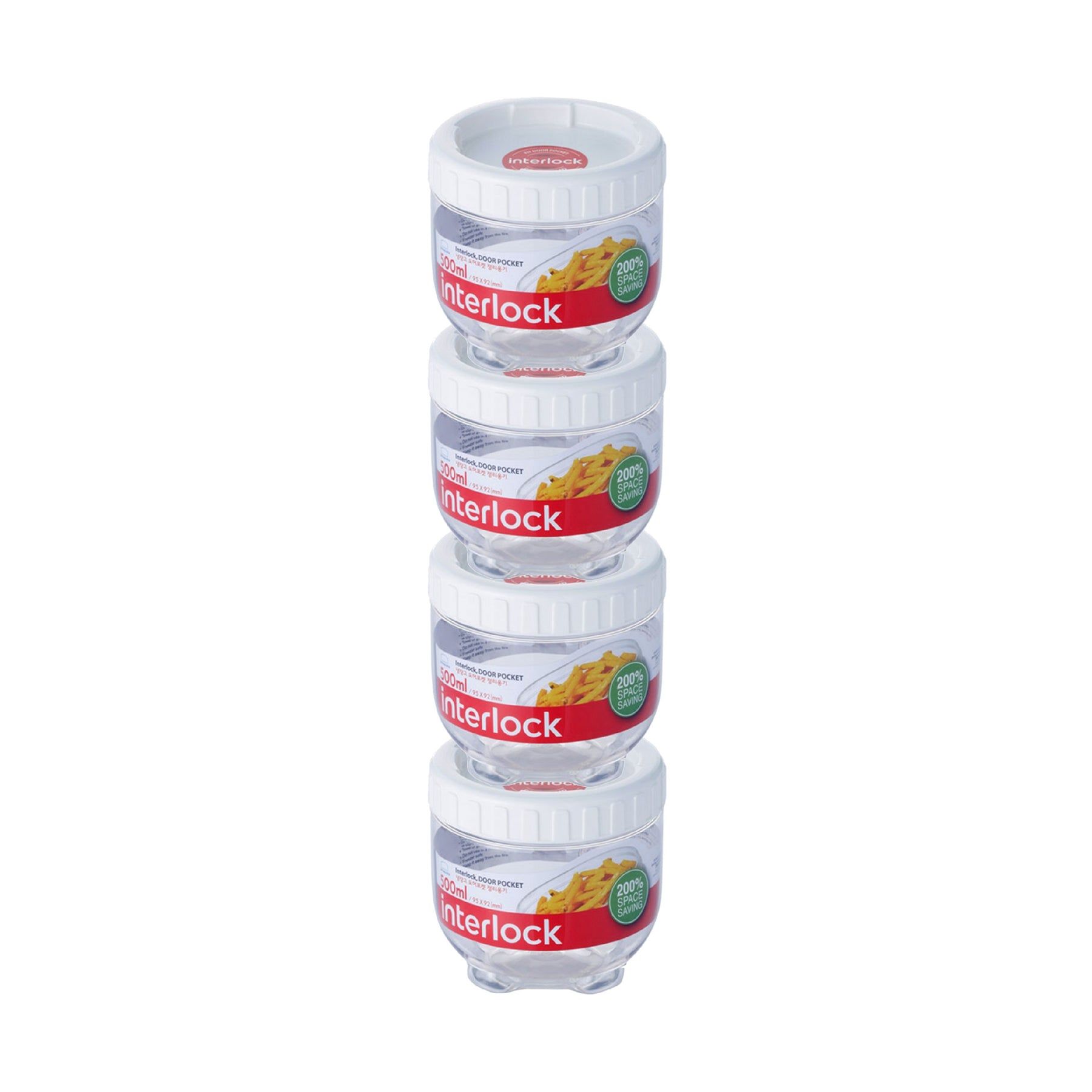 Locknlock Round 500ml x 4 - Interlock Set | MSH-874613