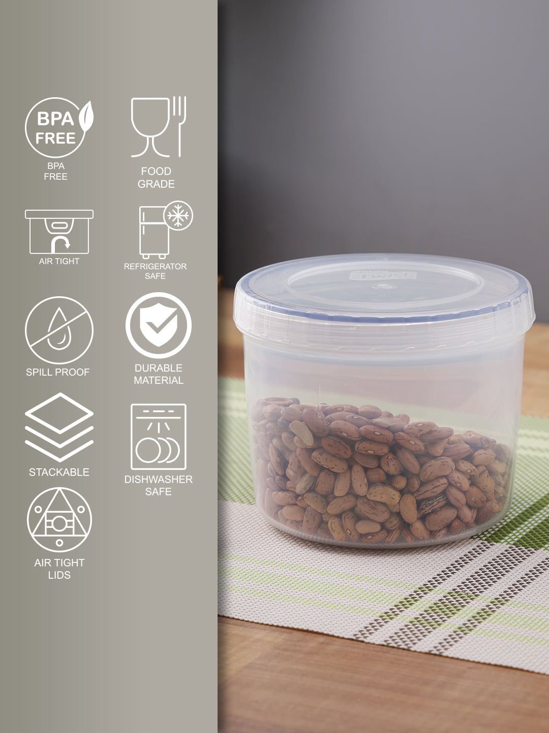 Locknlock Round Twist Container - 940ml | RVG-195072