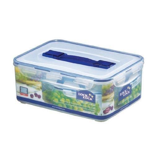 Locknlock Small Storage Container With Grab Handle And Trey, Transparent | OEW-305412