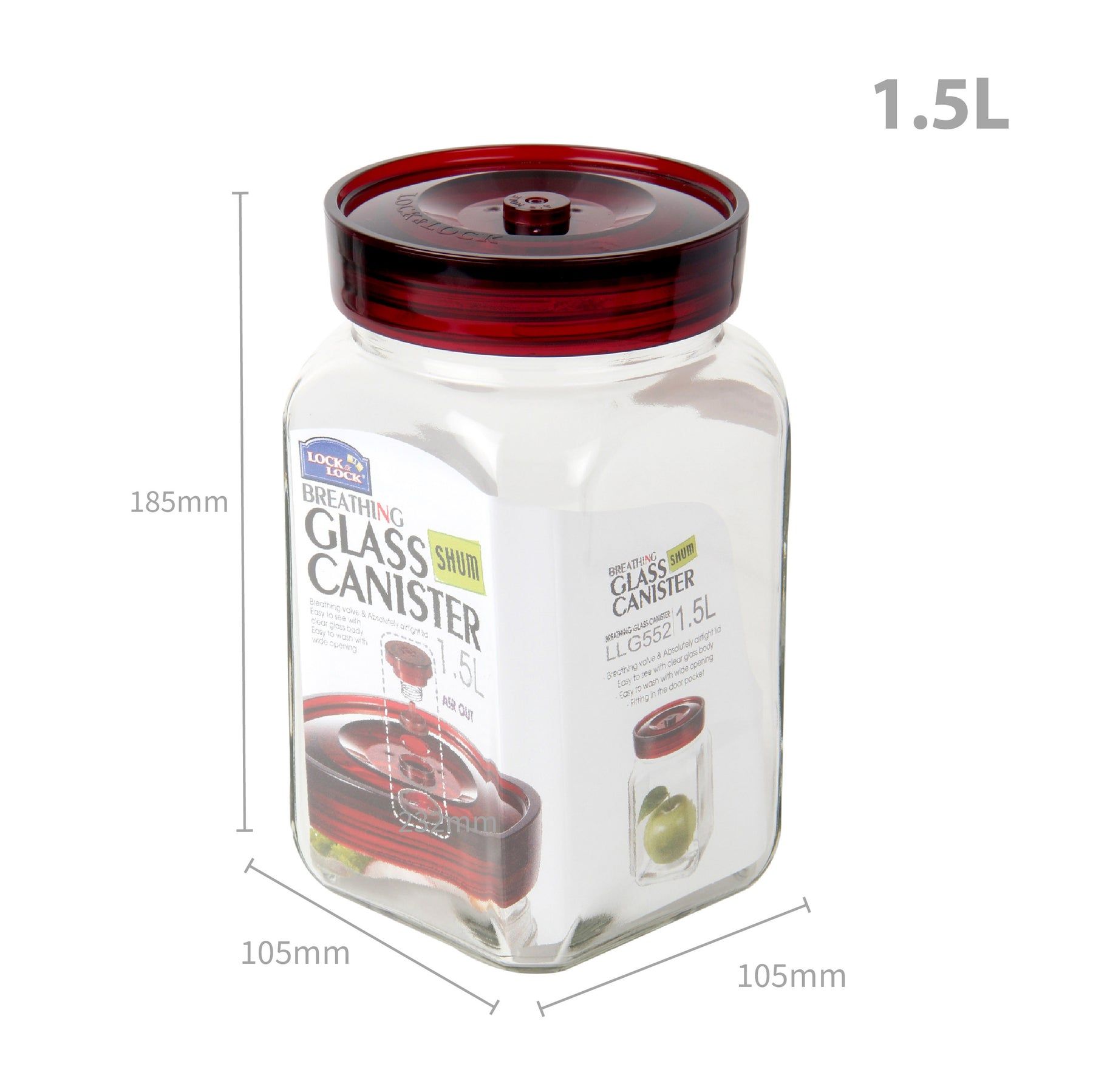 Locknlock Square Canister - 1.5ltr | WNP-876429